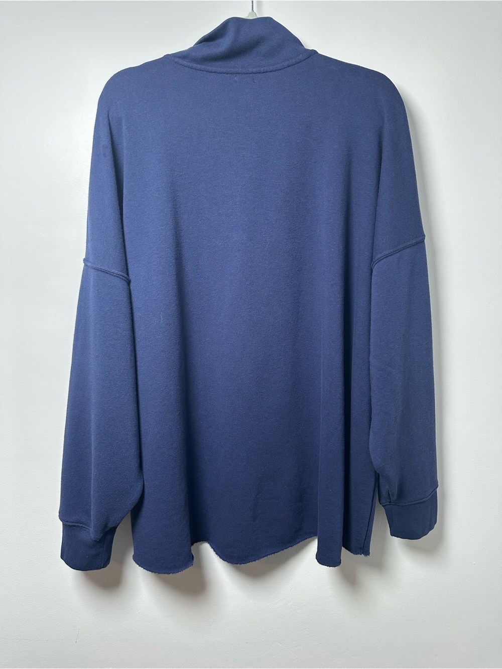Aerie XXL Navy Blue Oversized Quarter Zip Pullover Sweatshirt - Picture 7 of 10